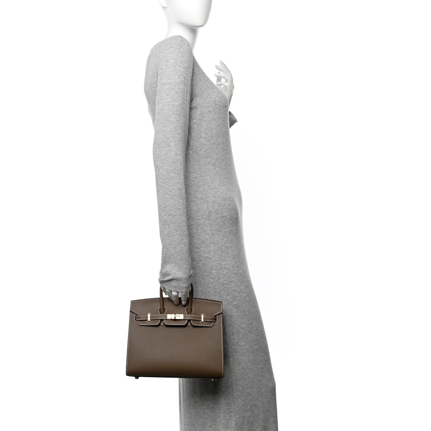 Hermes Epsom Birkin Sellier 25 Etoupe 2 of 10