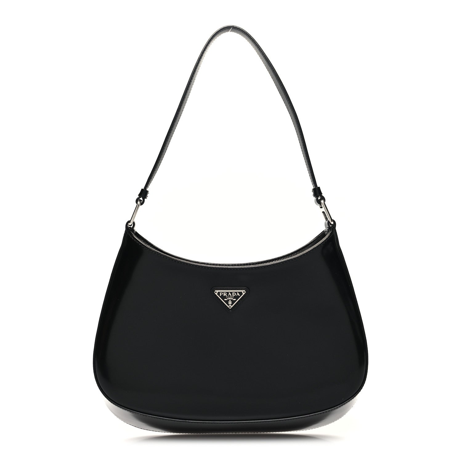 Prada Spazzolato Cleo Shoulder Bag Black 1 of 9