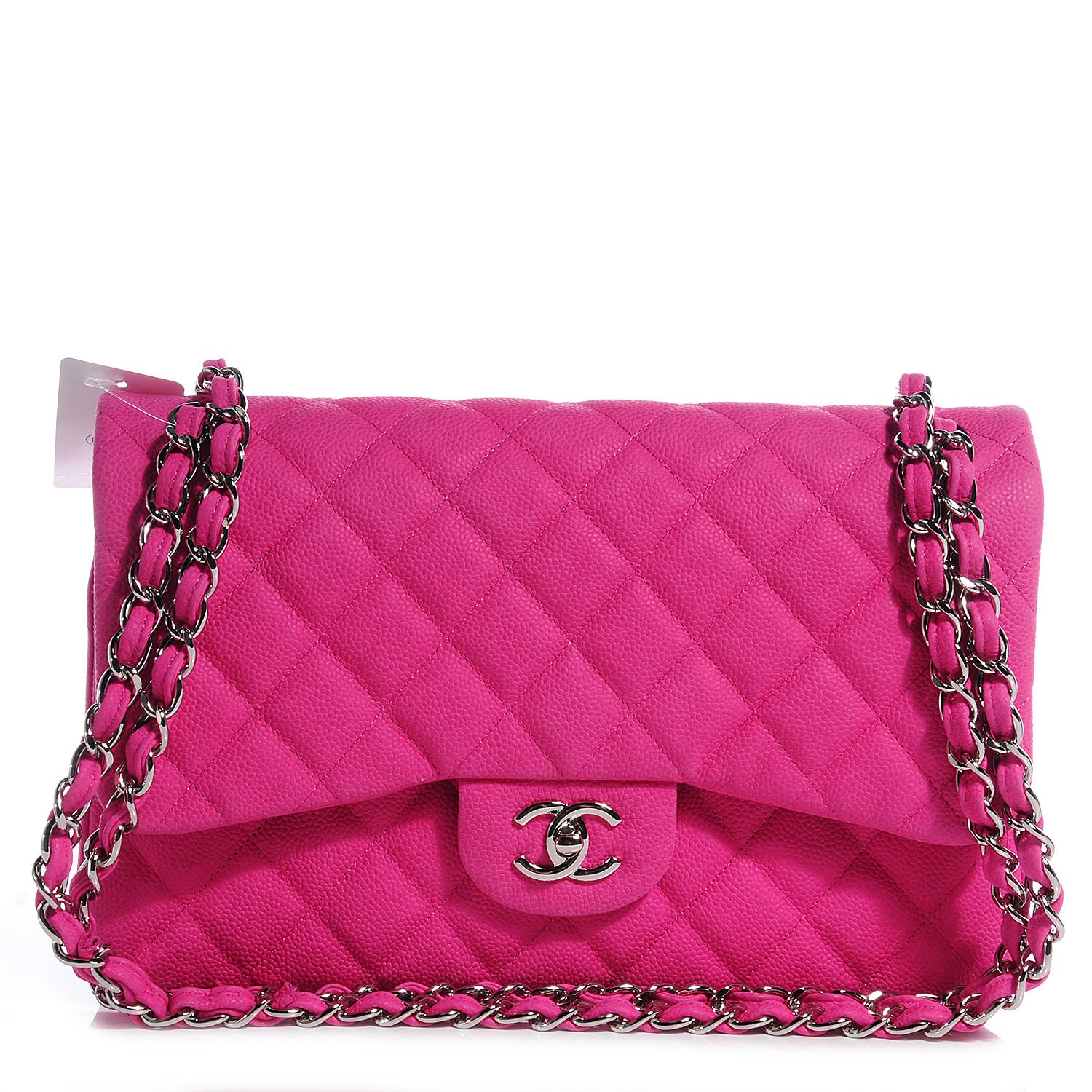 Chanel Iridescent Caviar Jumbo Double Flap Hot Pink 1 of 9