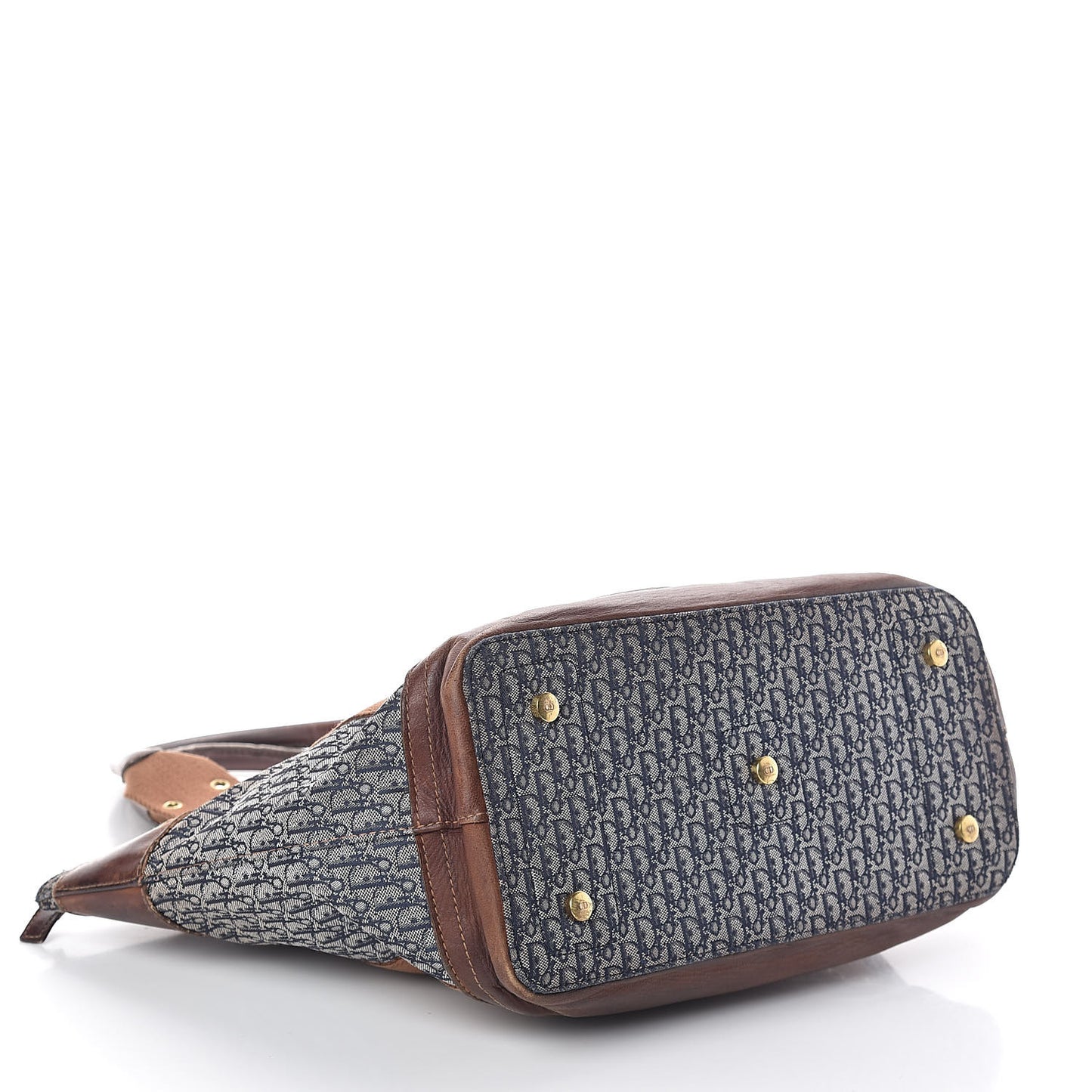 Monogram Tote Blue Brown