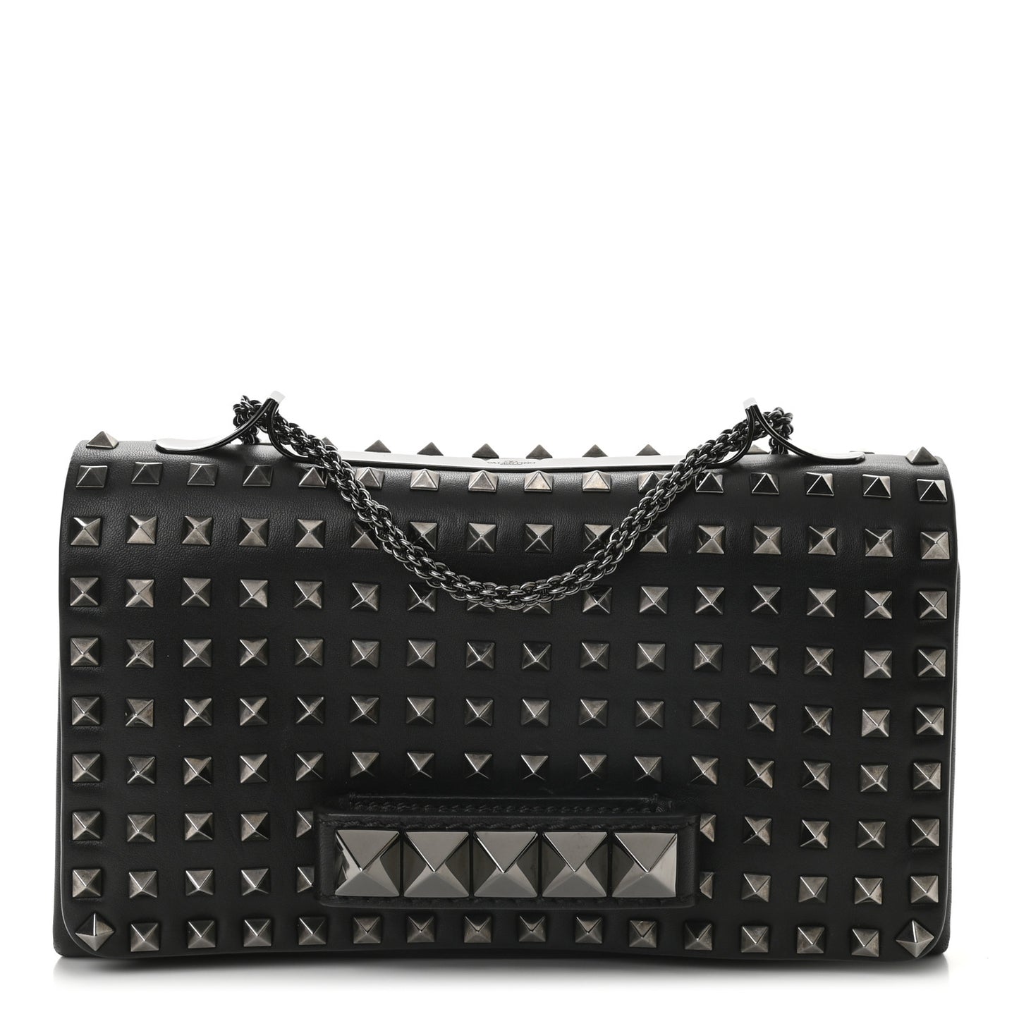 Vitello Rockstud All Over Va Va Voom Flap Bag Black