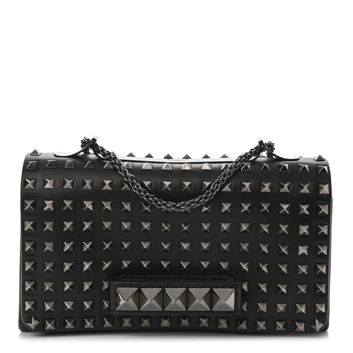 Valentino Garavani Vitello Rockstud All Over Va Va Voom Flap Bag Black 1 of 12