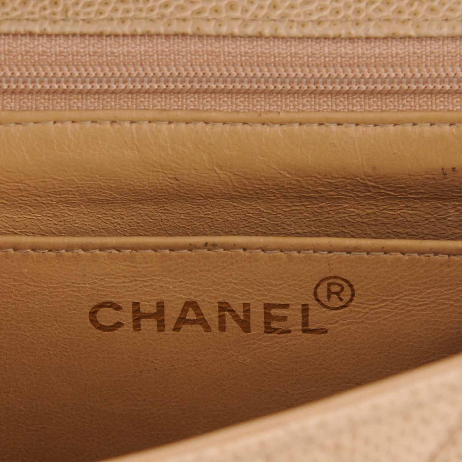 Chanel Caviar Quilted Medium Single Flap Beige 7 of 8