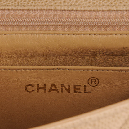 Chanel Caviar Quilted Medium Single Flap Beige 7 of 8