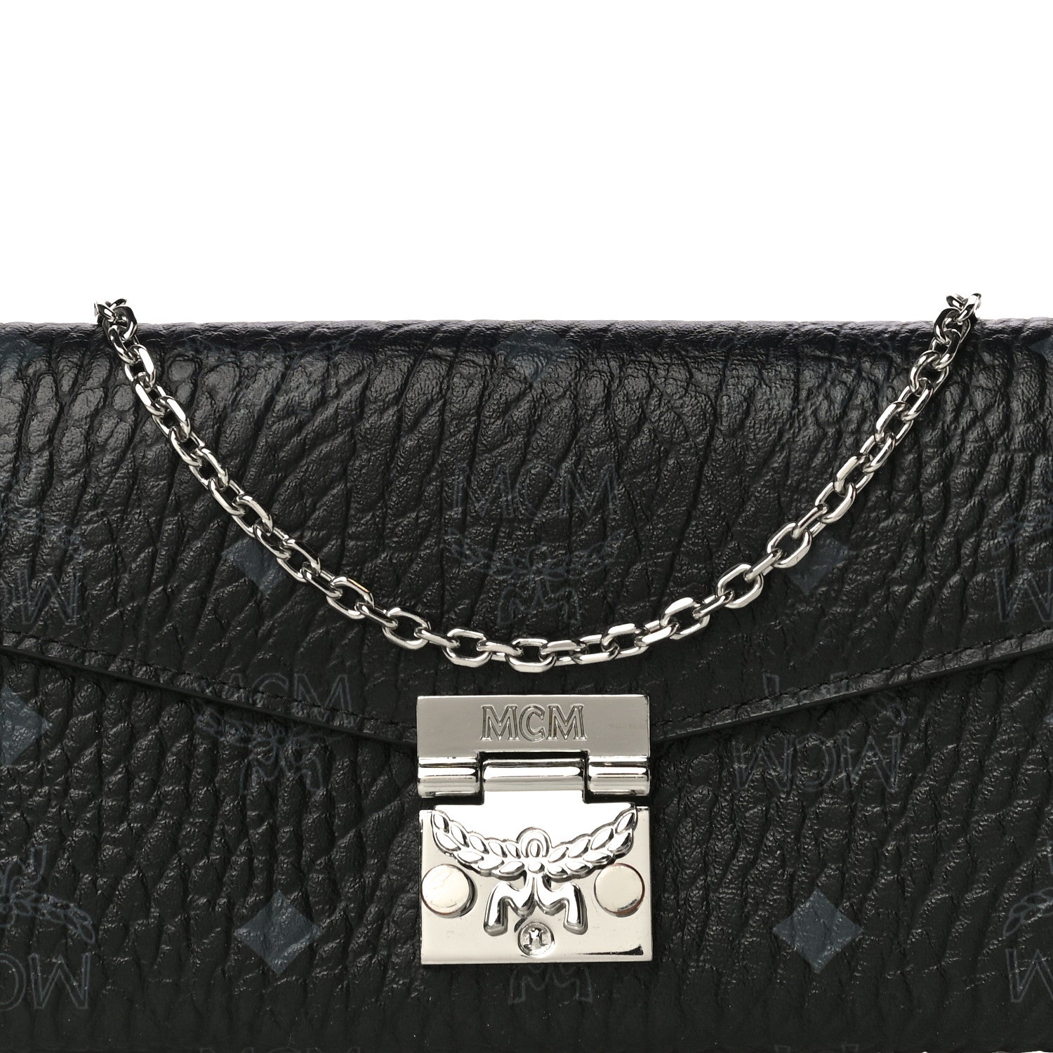MCM Visetos Large Patricia Wallet On Chain Black 7 of 20