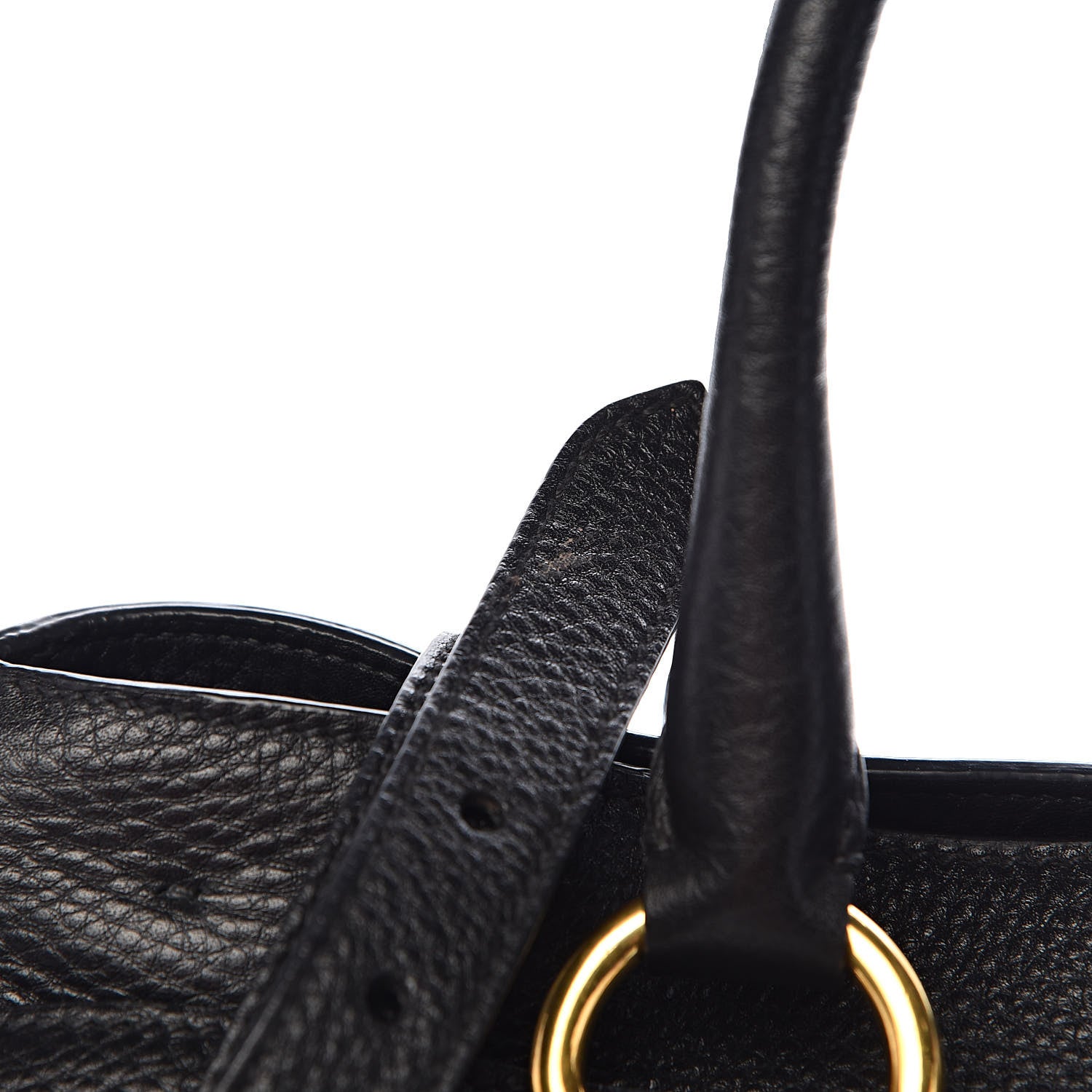 Prada Vitello Daino Tote Black 9 of 12