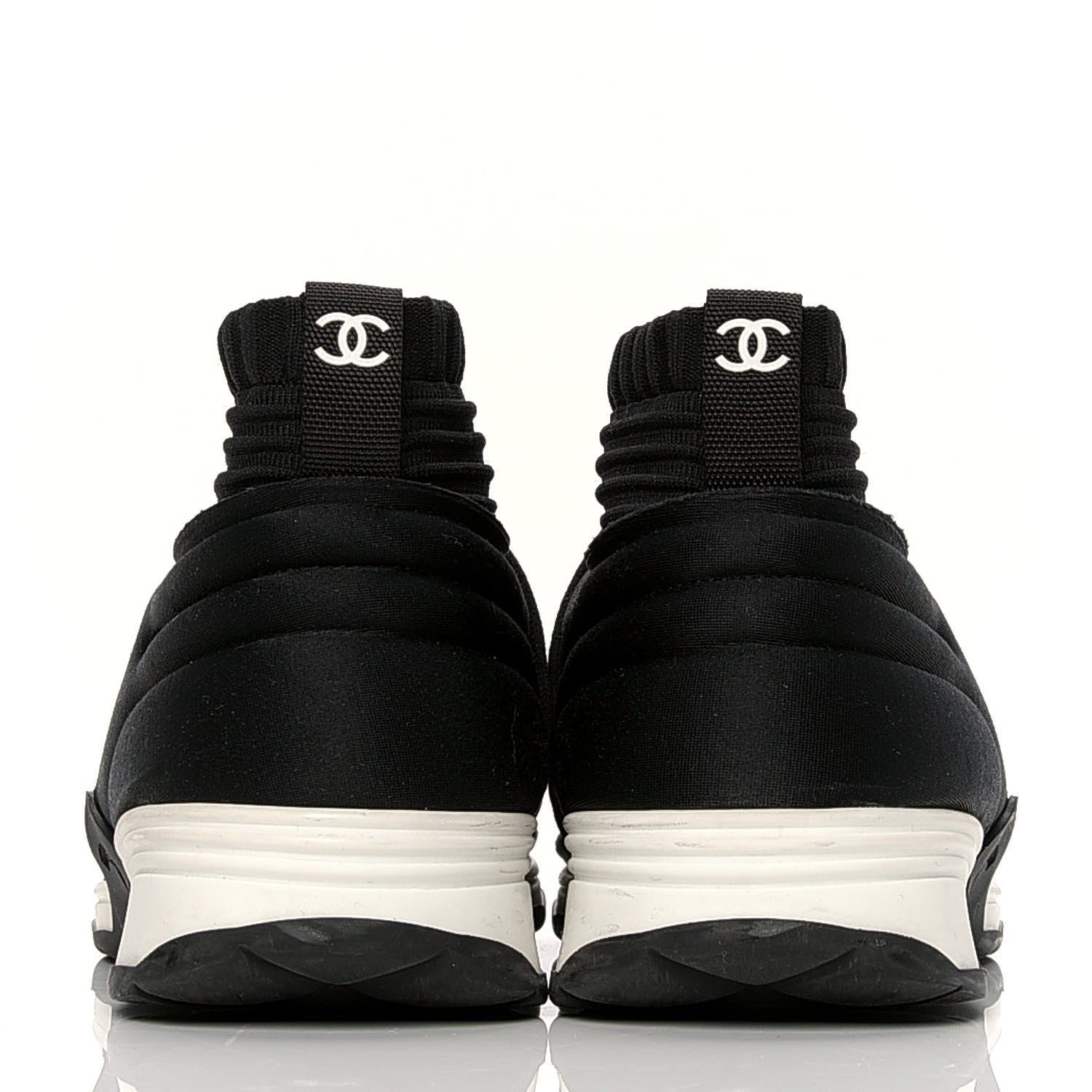 Chanel Stretch Fabric CC Sneakers 35.5 Black 4 of 6