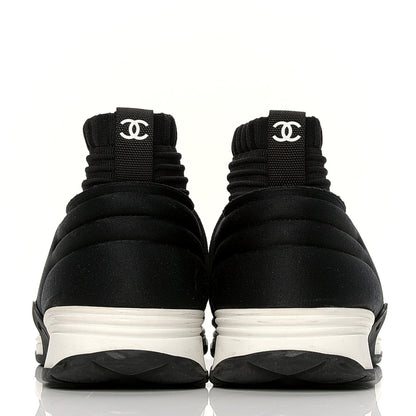 Chanel Stretch Fabric CC Sneakers 35.5 Black 4 of 6
