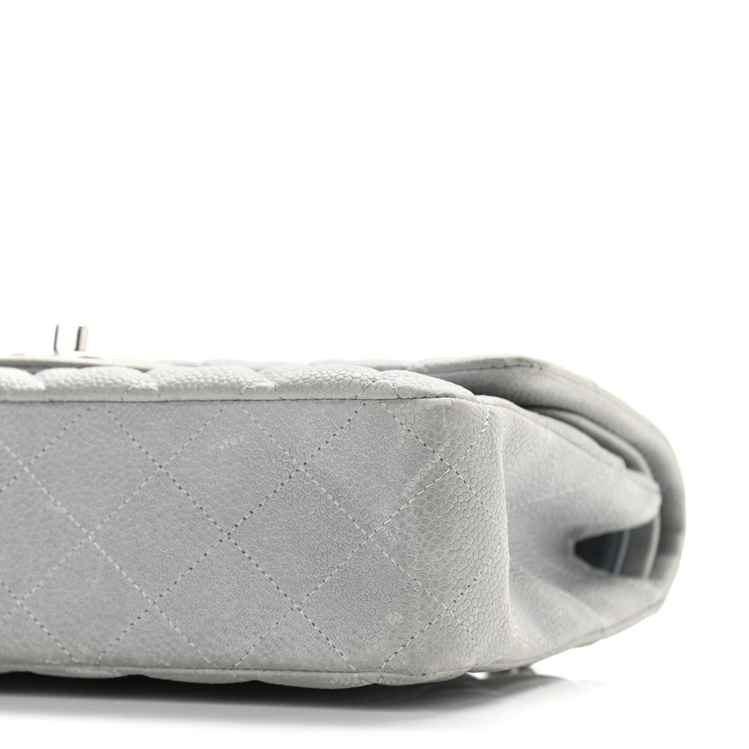 Chanel Iridescent Caviar Quilted Medium Double Flap Grey 9 of 14