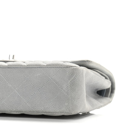 Chanel Iridescent Caviar Quilted Medium Double Flap Grey 9 of 14