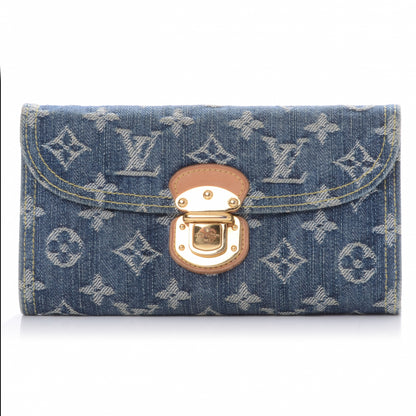 Louis Vuitton Denim Amelia Wallet Blue 1 of 8
