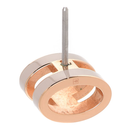 Hermes Rose Gold Lacquered Pop H Earrings Marron Glace 4 of 6