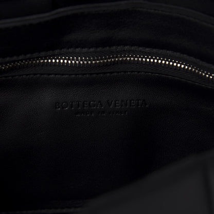 Bottega Veneta Lambskin Maxi Intrecciato Cassette Crossbody Bag Black 9 of 9