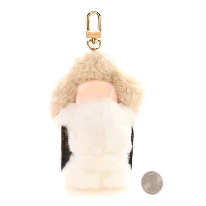 Louis Vuitton Calfskin Mink Fur Vivienne Bag Charm Key Holder White 2 of 6