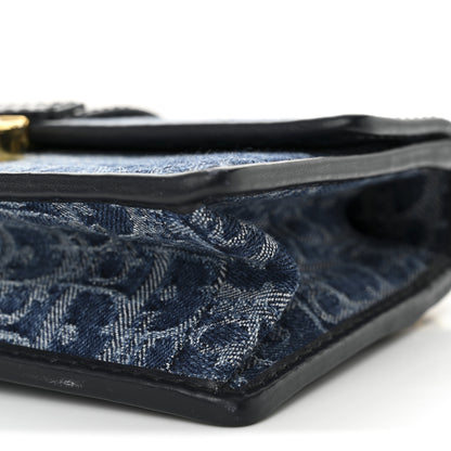 Christian Dior Denim Oblique 30 Montaigne East West Chain Flap Bag 9 of 10