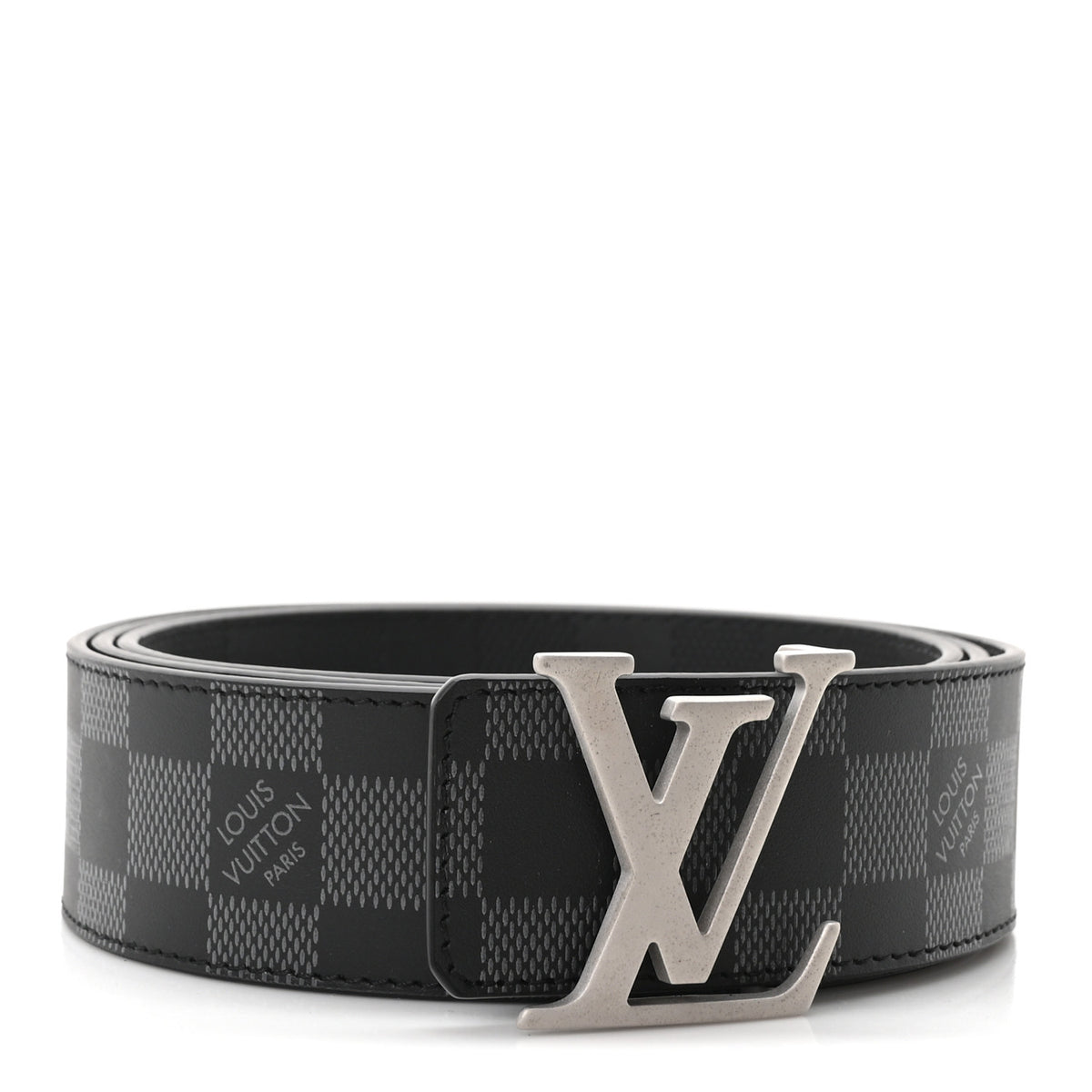 Louis Vuitton Damier Graphite Damier Infini 40mm LV Initiales Reversible Belt 110 44 Black 1 of 6