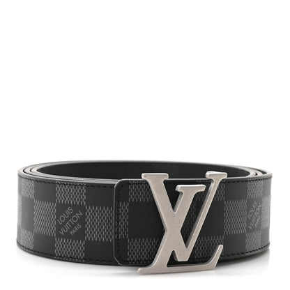 Louis Vuitton Damier Graphite Damier Infini 40mm LV Initiales Reversible Belt 110 44 Black 1 of 6