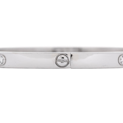 Cartier 18K White Gold 6 Diamond Small LOVE Bracelet 17 4 of 8