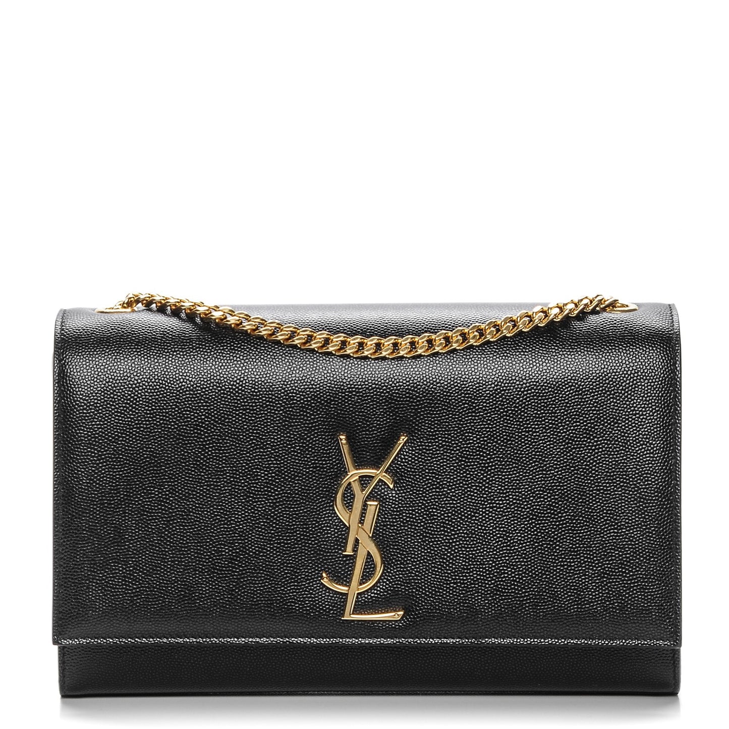 Grain De Poudre Medium Classic Monogram Kate Satchel Black