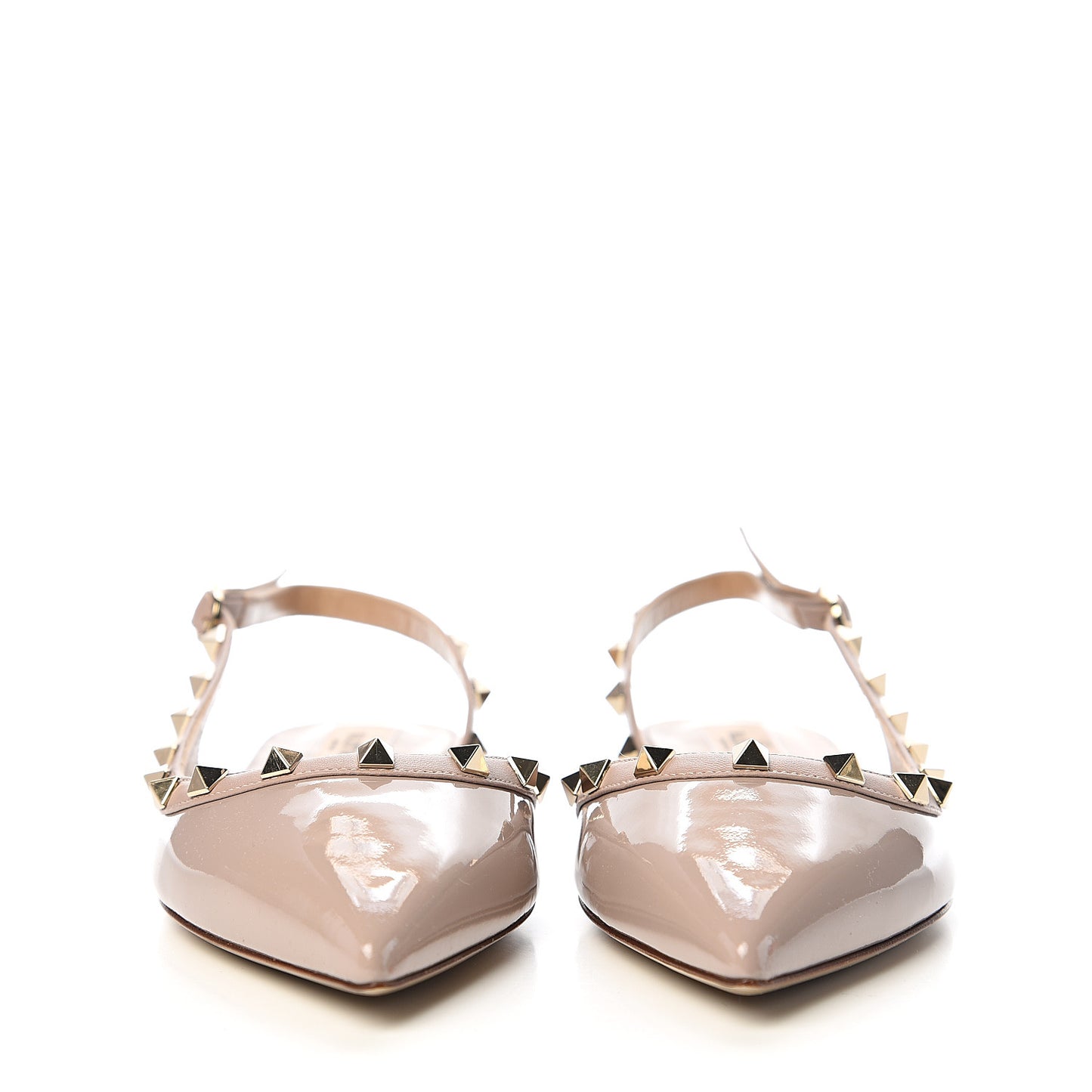 Patent Rockstud Slingback Flats 39.5 Poudre
