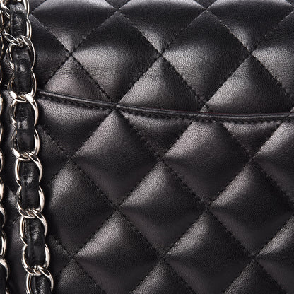 Chanel Lambskin Quilted Jumbo Double Flap Black 12 of 14