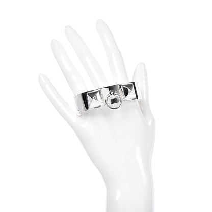 Hermes Sterling Silver MM Collier De Chien Bracelet LG 2 of 5