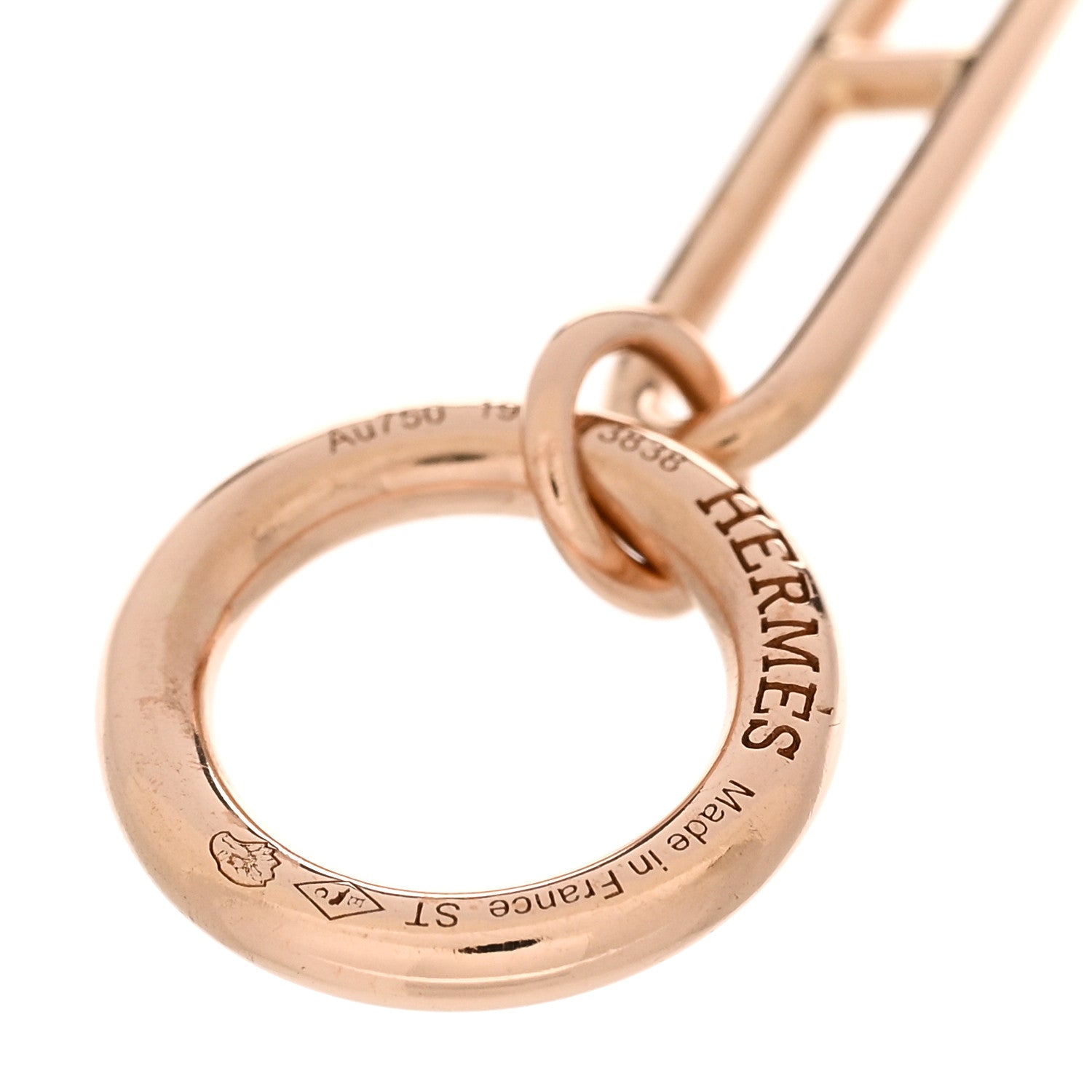 Hermes 18K Rose Gold Echappee Bracelet ST 3 of 4