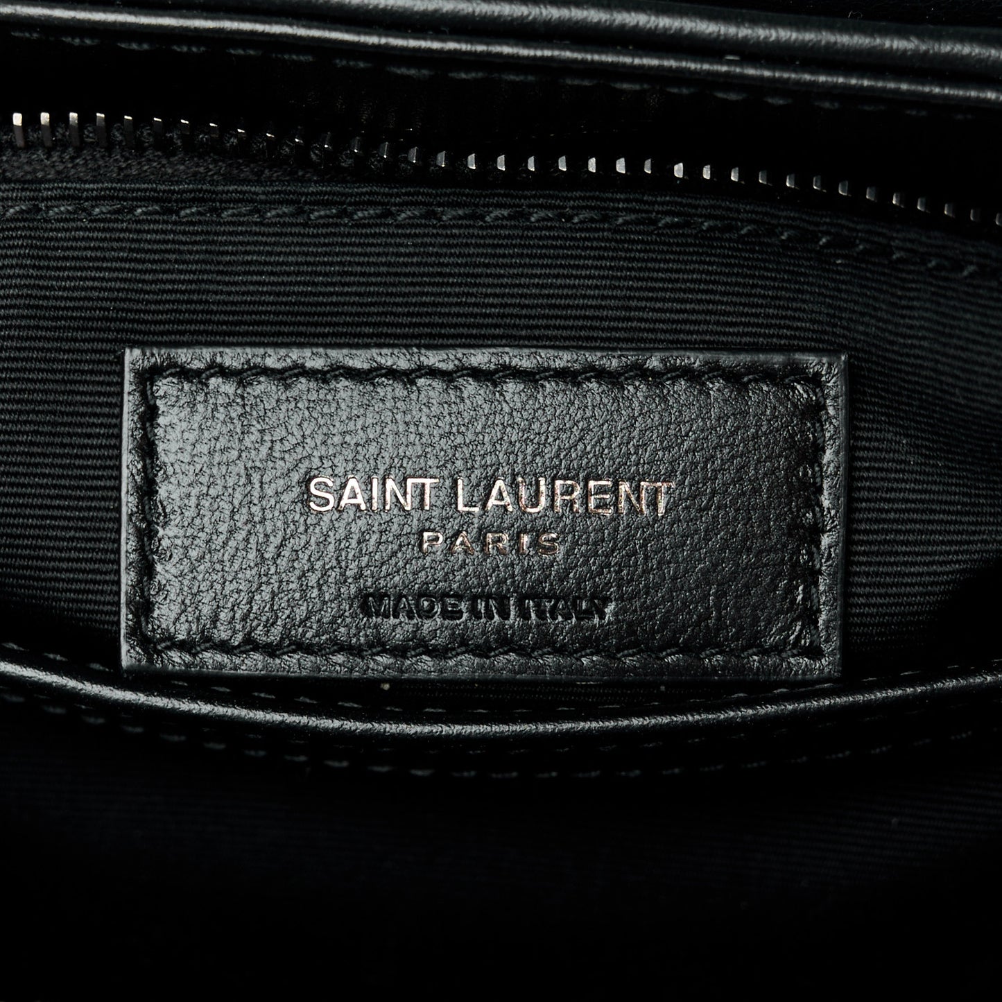 Calfskin Y Quilted Monogram Monochrome Toy Loulou Crossbody Bag Black