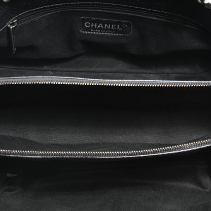 Chanel Caviar Timeless CC Large Zip Shopping Tote Dark Silver 7 of 7