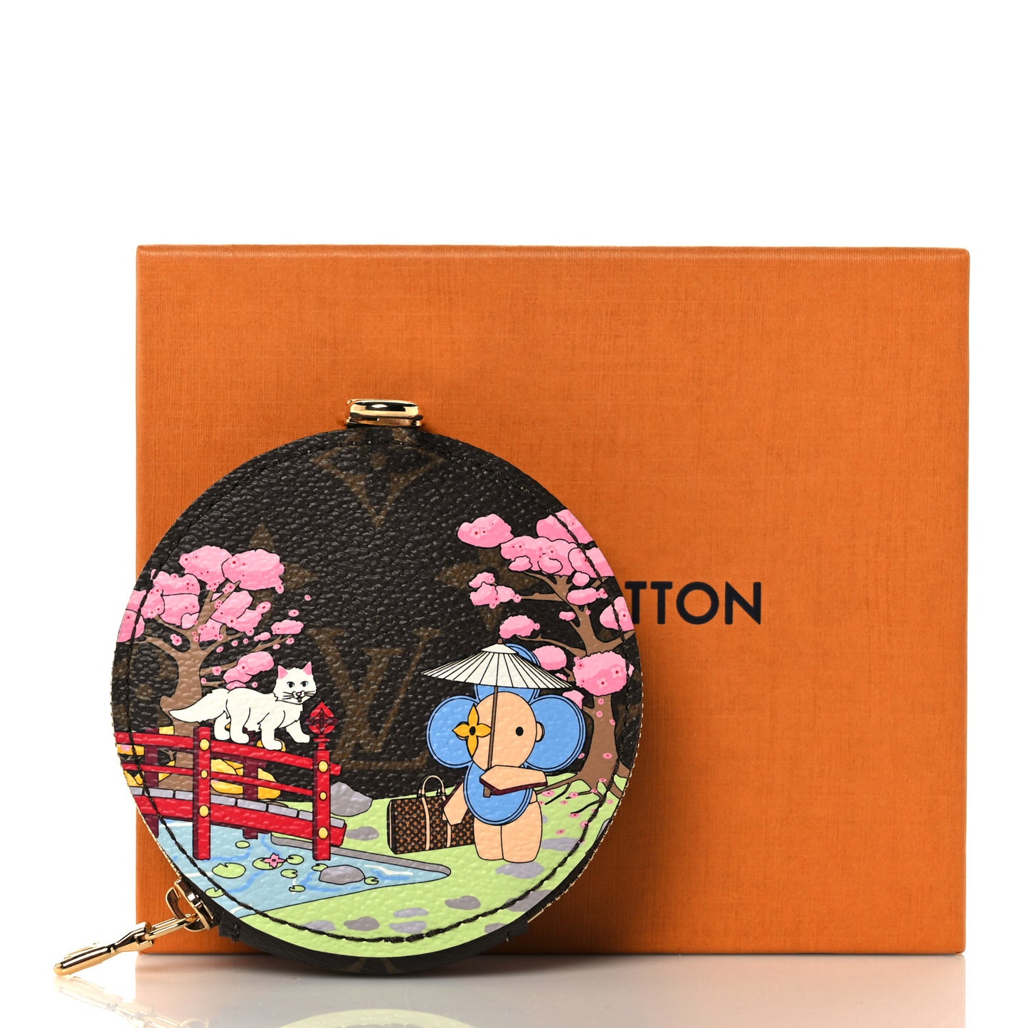 Monogram 2021 Christmas Animation Japanese Garden Round Coin Purse Wisteria Pink