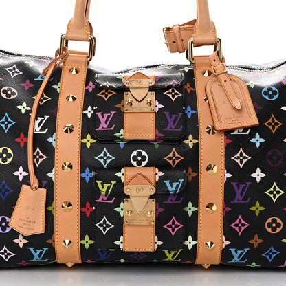 Louis Vuitton Monogram Multicolor Keepall 45 Black 6 of 14