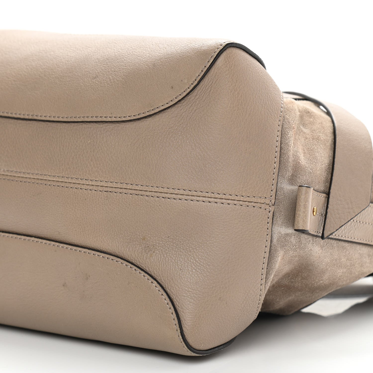 Chloe Suede Calfskin Medium Owen Bucket Bag Motty Grey 10 of 14