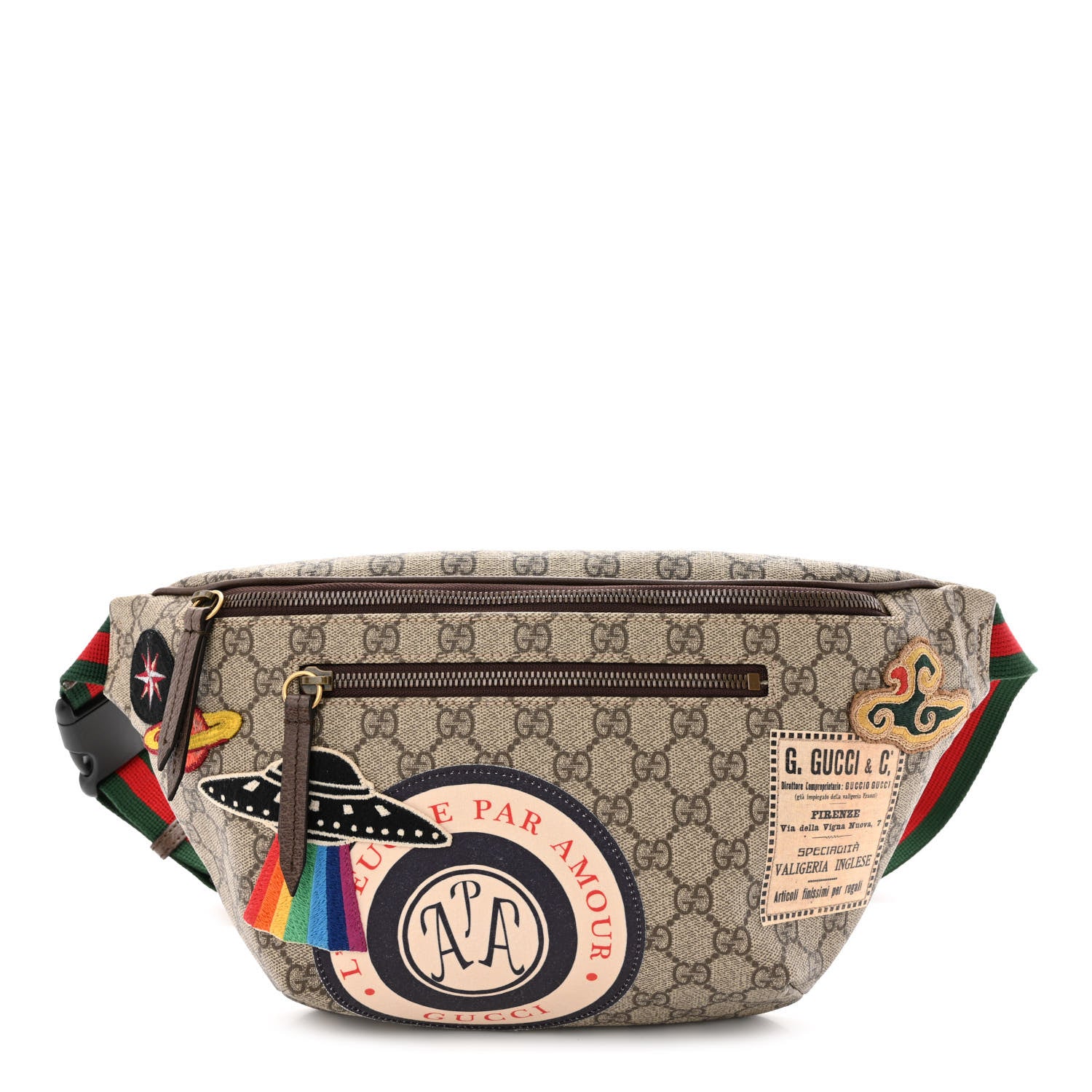 Gucci GG Supreme Monogram Courrier Belt Bag Beige New Acero 1 of 10