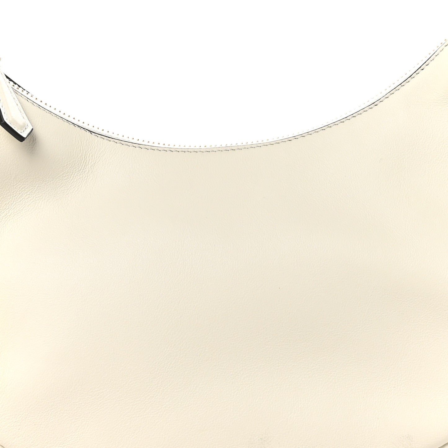 Vitello Grace Matte Small Fendigraphy Hobo Bag White Ice