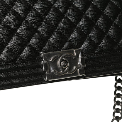 Chanel Caviar Quilted Medium Boy Flap Black 11 of 13