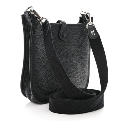 Hermes Taurillon Clemence Evelyne TPM Black 3 of 11