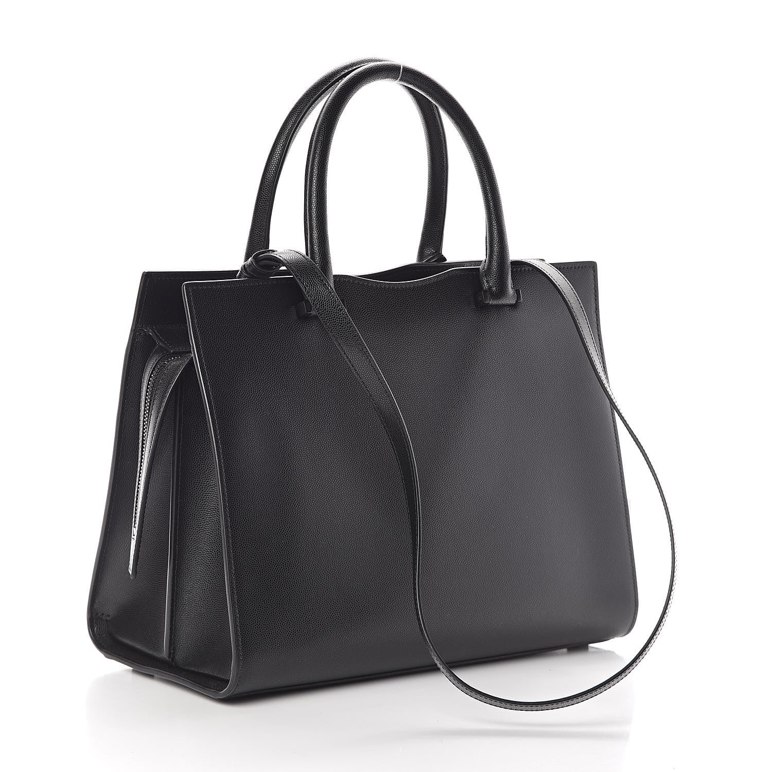 Saint Laurent Grain De Poudre Medium Uptown Tote Black 3 of 9