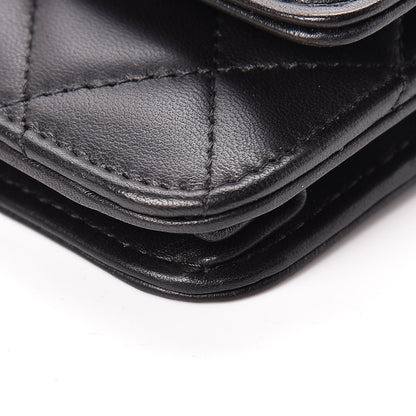 Chanel Lambskin Quilted Boy Wallet On Chain WOC Black 12 of 16