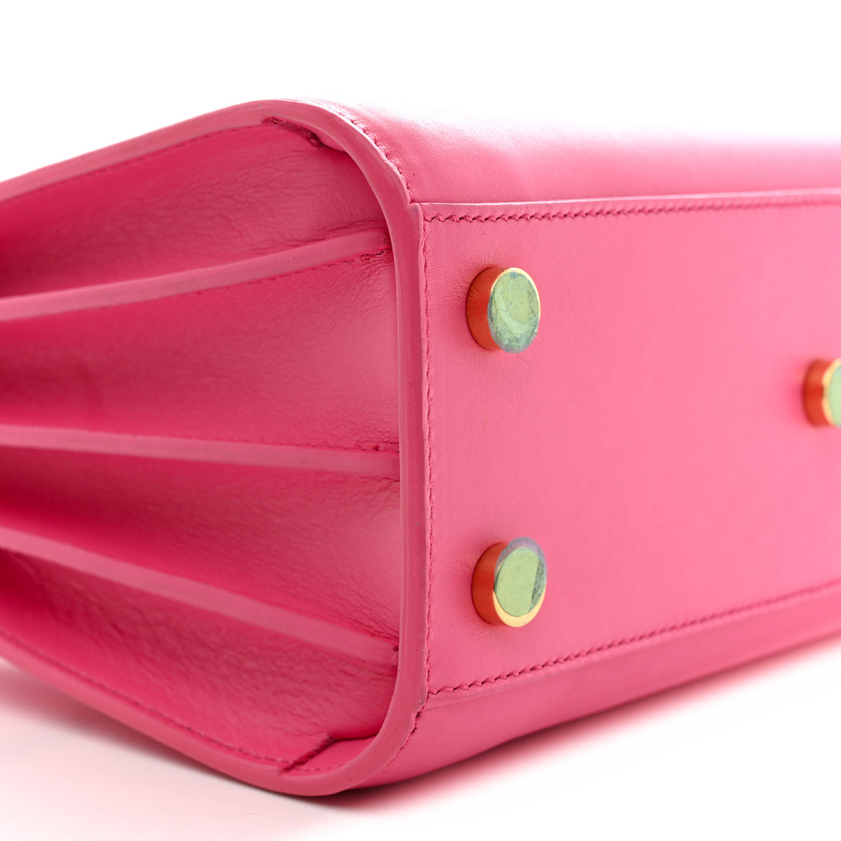 Saint Laurent Grained Calfskin Nano Sac De Jour Lipstick Fuchsia 9 of 12