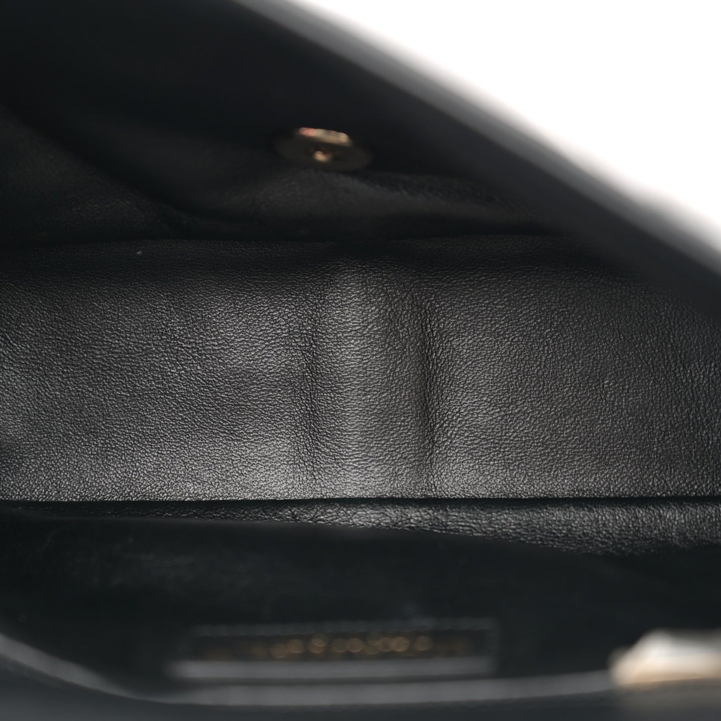 Lambskin Quilted Small Easy Carry Flap Black