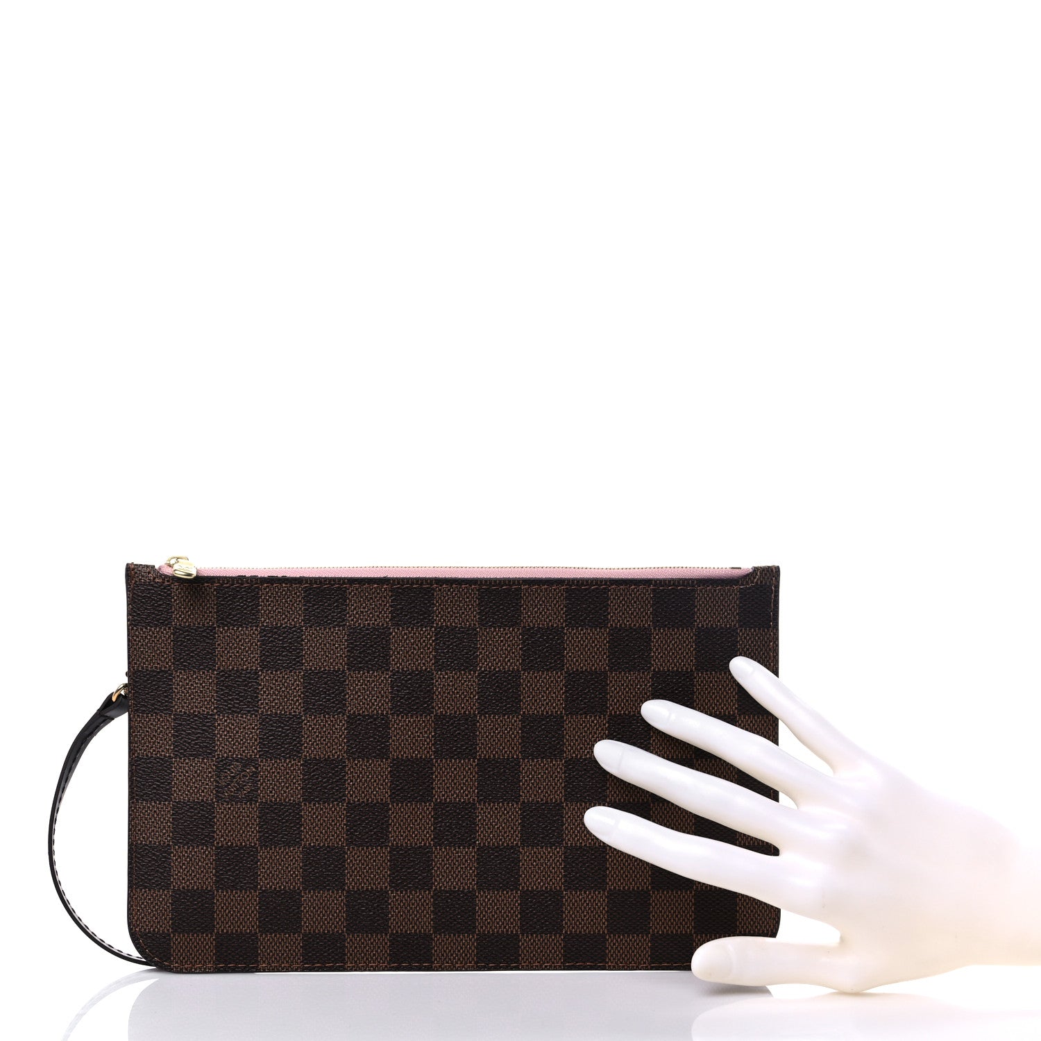 Louis Vuitton Damier Ebene Neverfull MM GM Pochette Rose Ballerine 3 of 7
