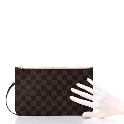 Louis Vuitton Damier Ebene Neverfull MM GM Pochette Rose Ballerine 3 of 7