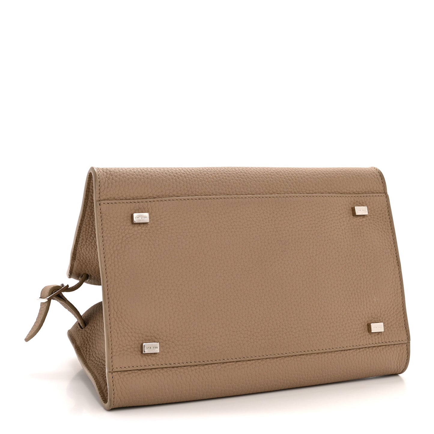 Grained Calfskin Soft Margaux 10 Bag Dark Taupe
