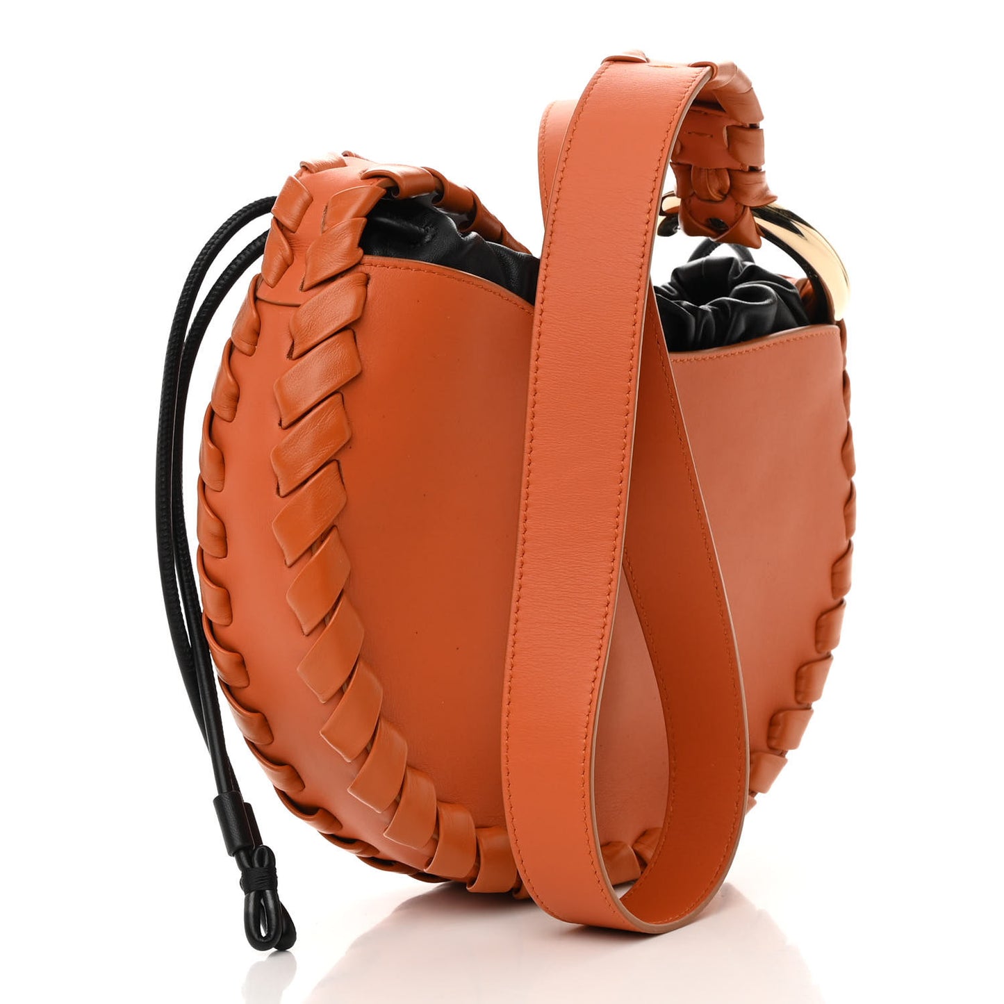 Calfskin Mate Hobo Henna Orange