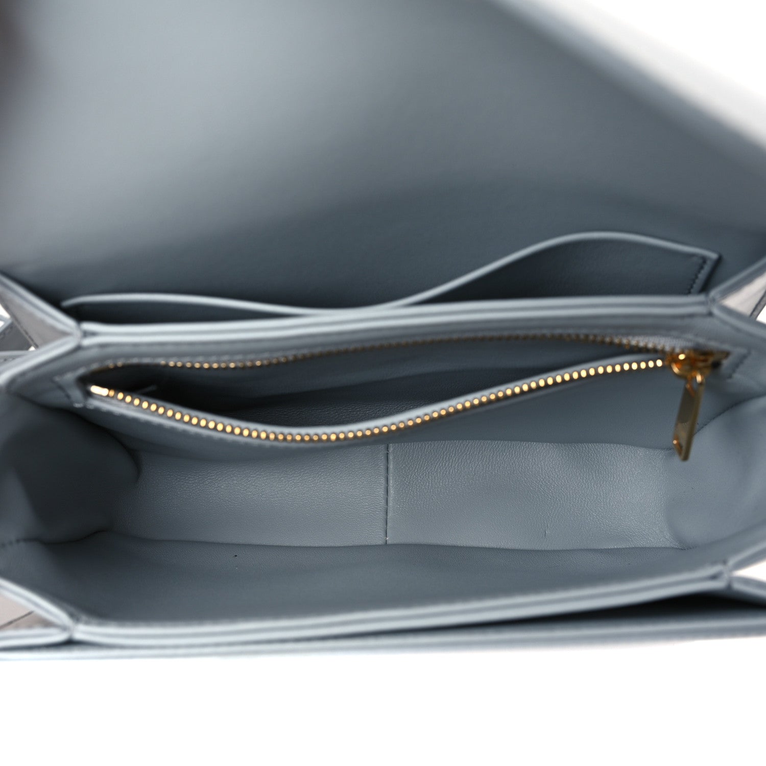 Celine Shiny Calfskin Teen Triomphe Pearl Blue 5 of 8