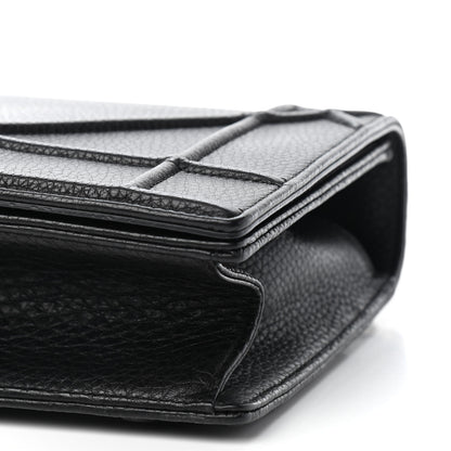 Christian Dior Grained Calfskin Medium Diorama Flap Bag Black 4 of 8