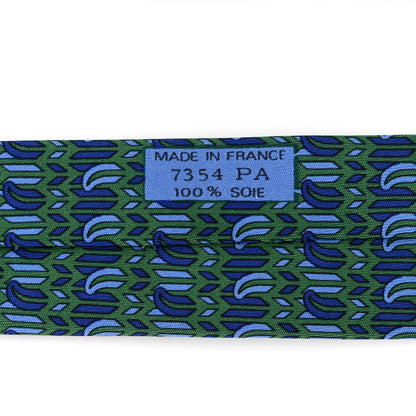 Hermes Silk Printed Mens Neck Tie Multicolor 5 of 6