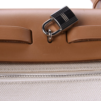 Hermes Toile Goeland Viking Vache Hunter Herbag Zip 31 PM Ecru Pelouse 10 of 12