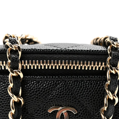 Chanel Caviar Quilted Mini Vanity Case With Chain Black 8 of 10
