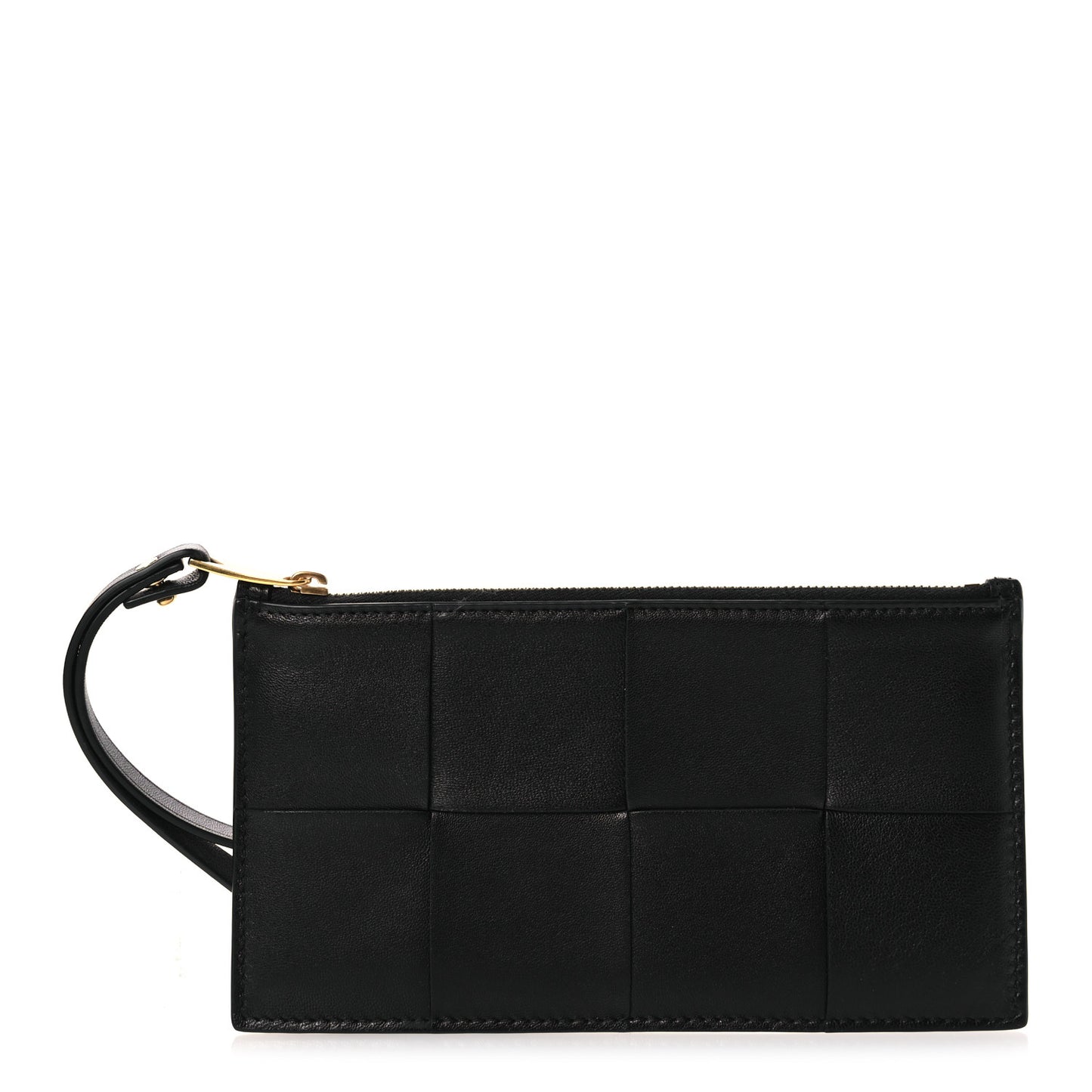 Lambskin Maxi Intrecciato Bill Pouch Black Black